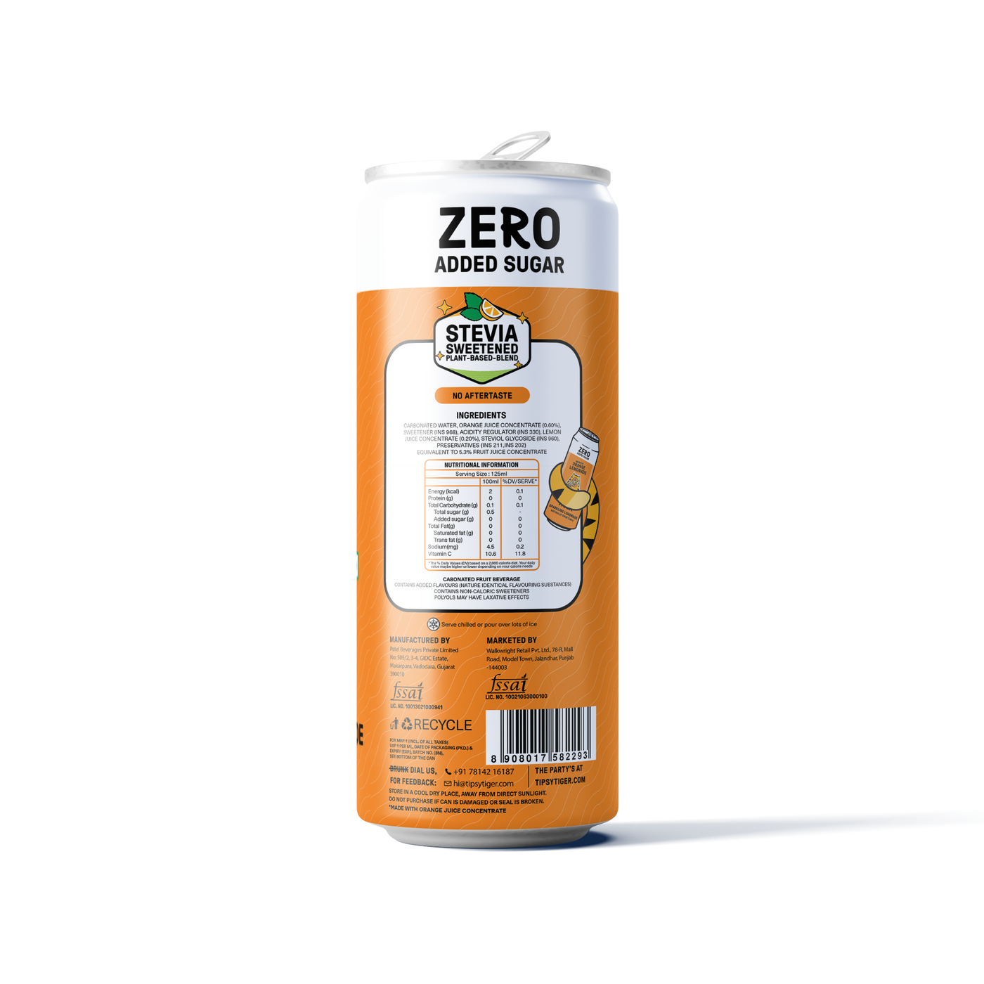 Sugarページ Buy Tipsy Tiger Zero Added Sugar Orange Lemonade | Naturally
