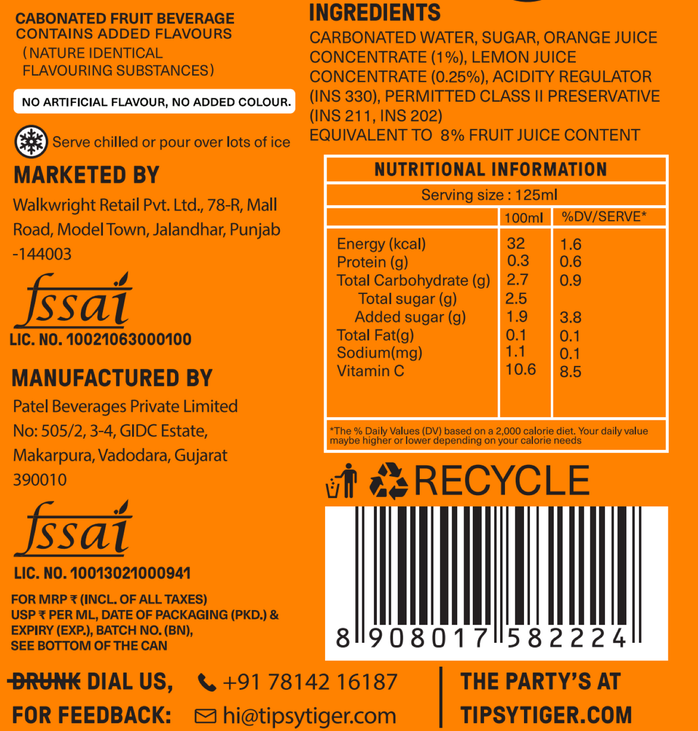Fantastic OranGe LemoNade | Pack of 6